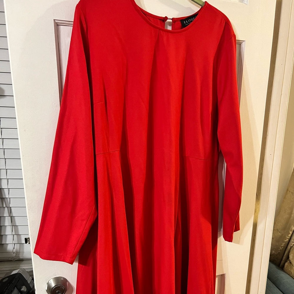 Red A line dress